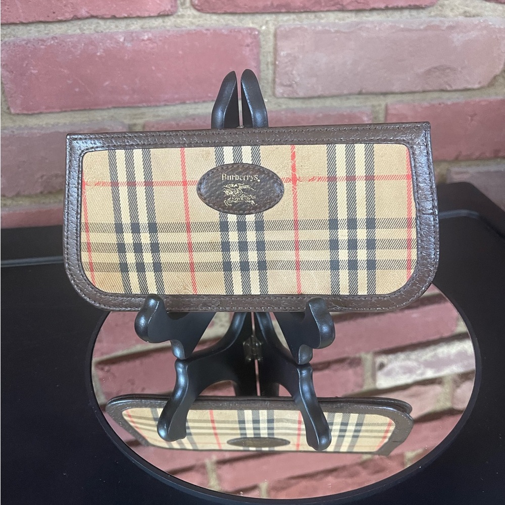 Burberry Tan and Brown Plaid Wallet